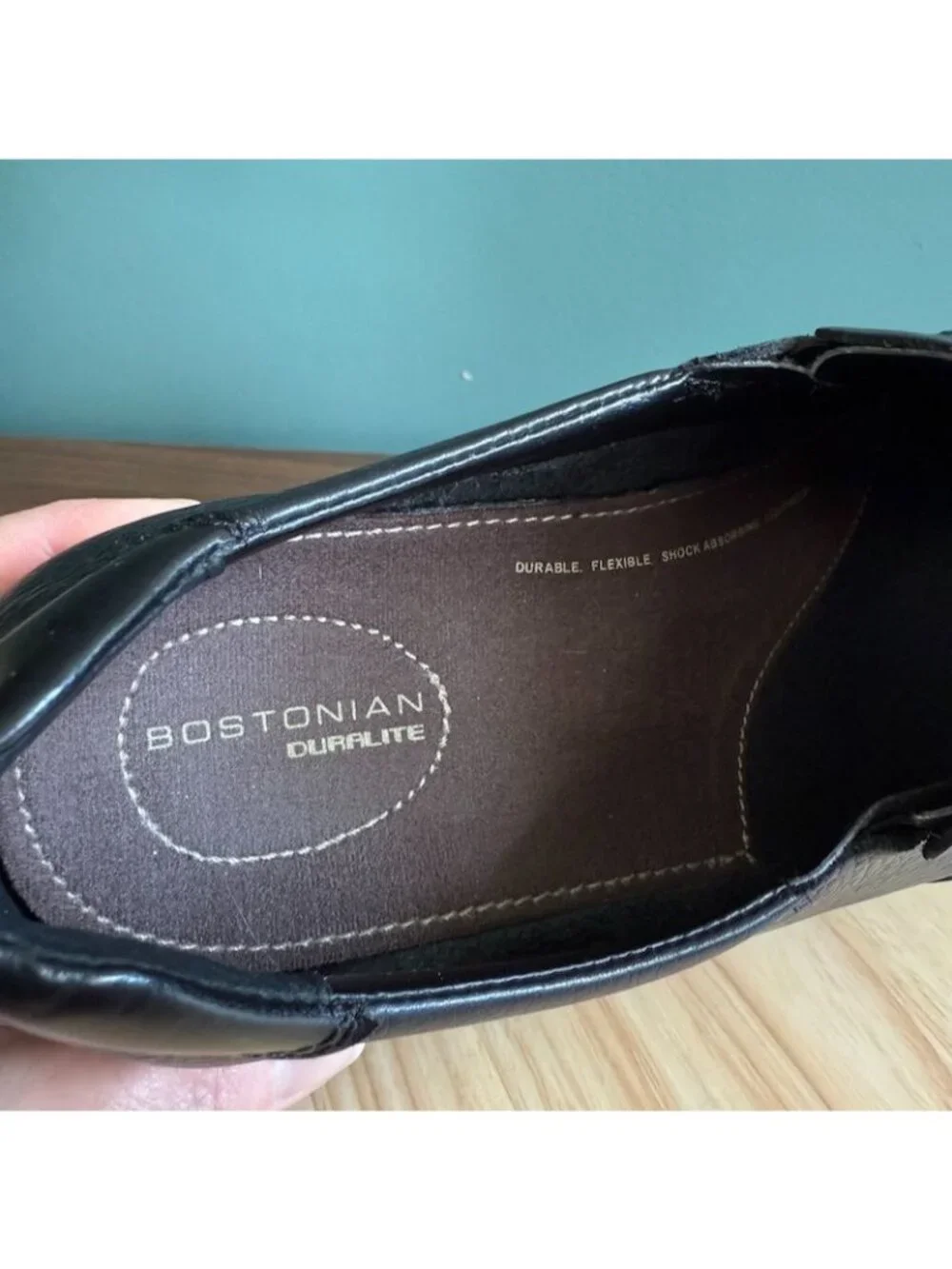 Bostonian Jolliet Mens Black Leather Loafers Size 13 M Duralite